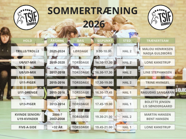 Gratis sommertræning indtil sommerferien